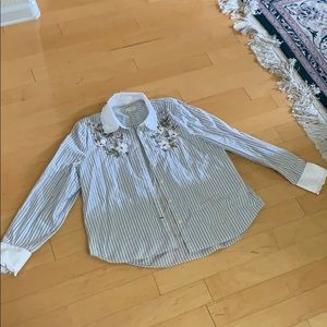 Kate Spade floral button up shirt